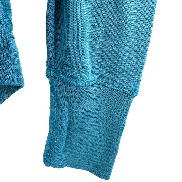 Athleta Size Medium Blue Long Sleeve Shirt Top Blouse Soft Modal Blend Athletic‎ - Picture 3 of 7